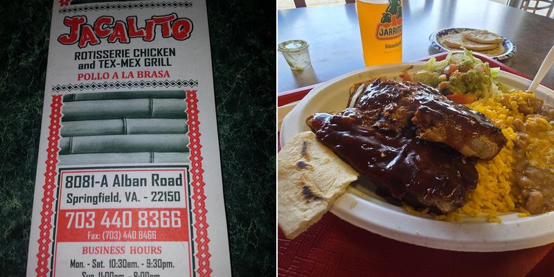 Jacalito Grill - Tex-Mex & Rotisserie Chicken Menu