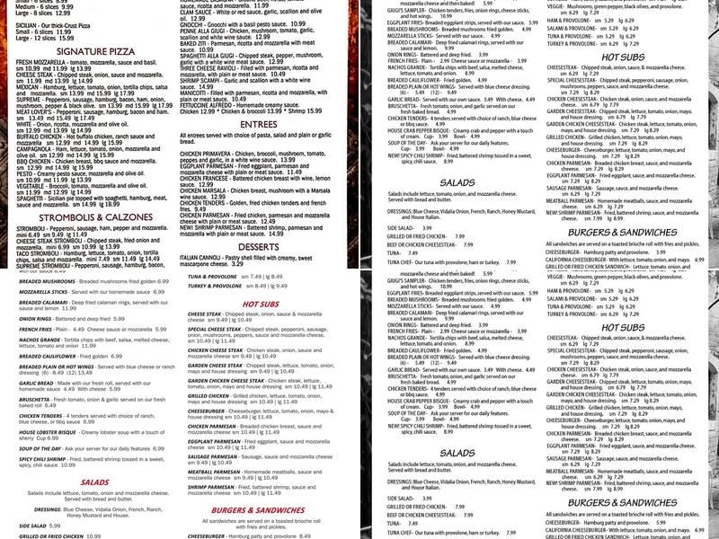 Giugi's Menu