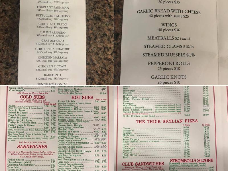 Schiano's Italian Restaurant Menu