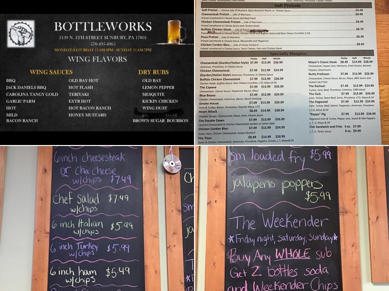 Bottleworks Menu