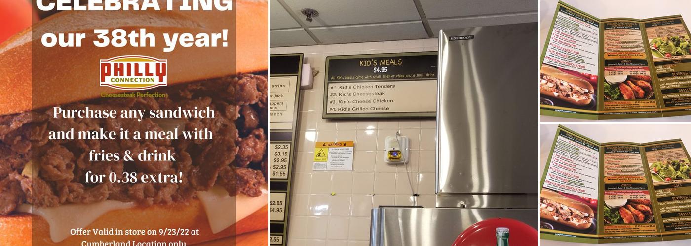 Philly Connection Menu