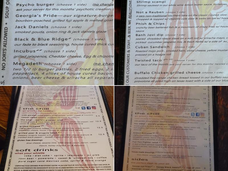 Fightingtown Tavern Menu