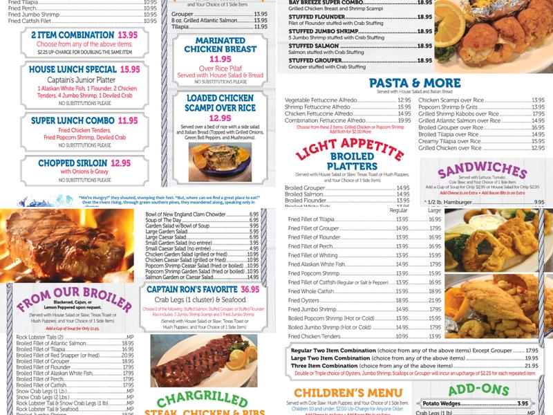 Bay Breeze Menu