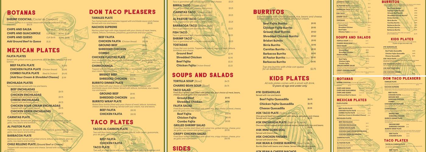 Don Taco Menu