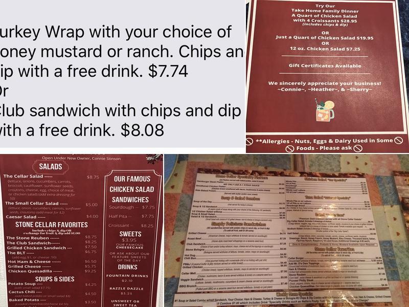 Stone Cellar Brunch & Clutter Menu