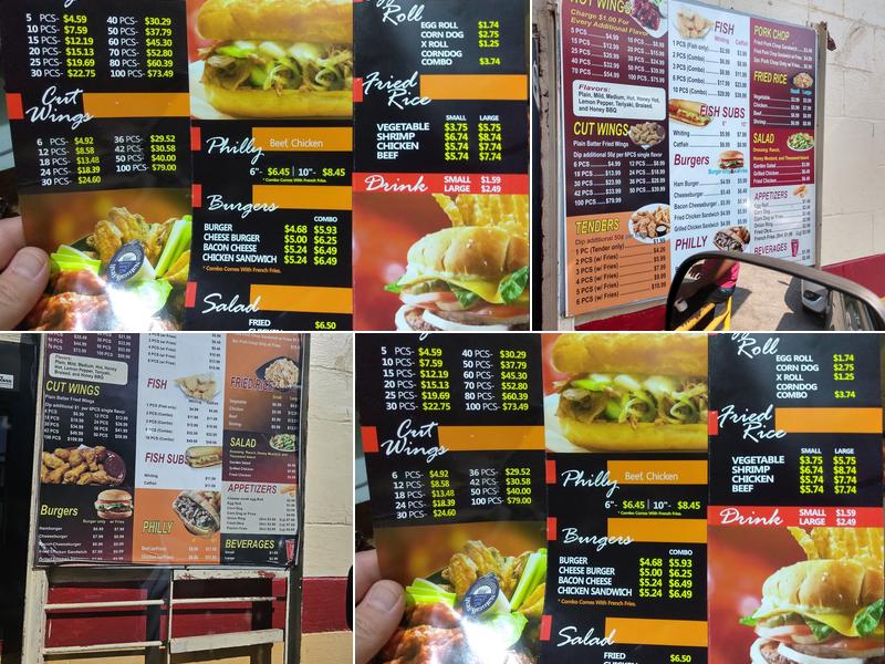 Sussie's Wings Menu