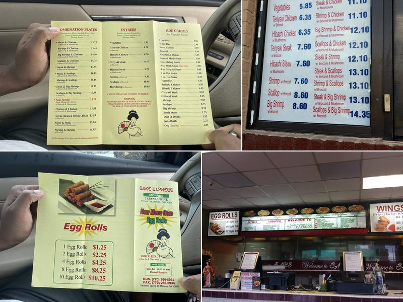 Sake Express Menu