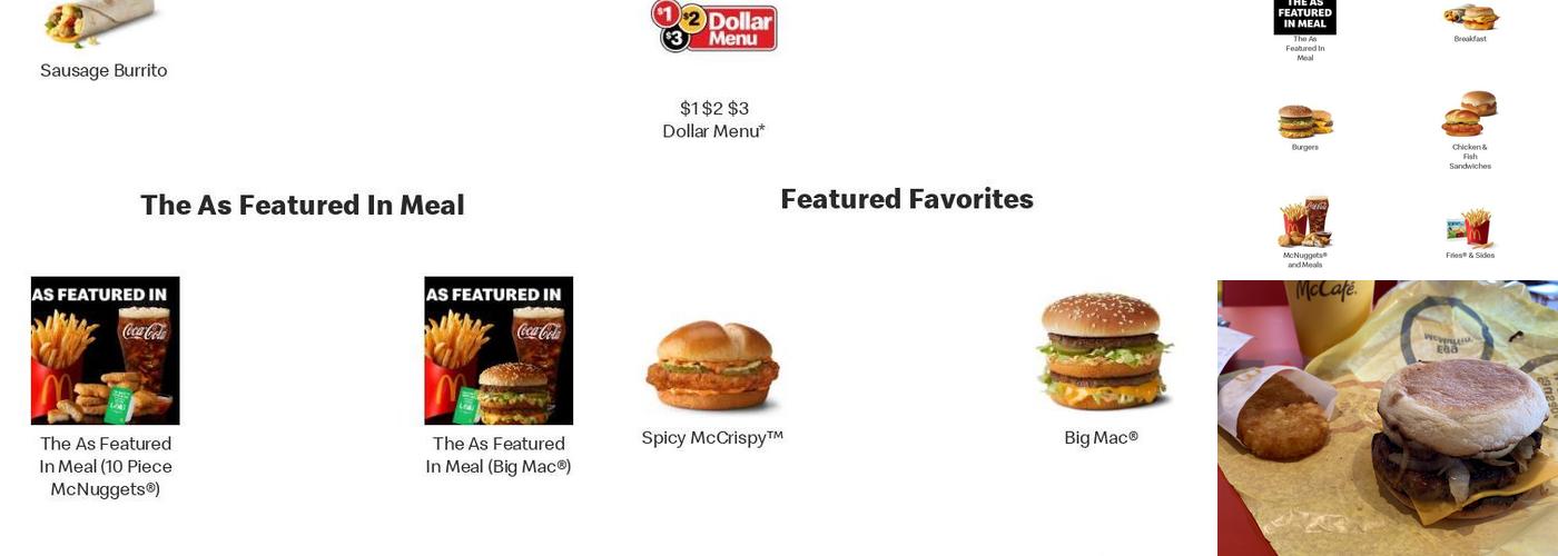 McDonald's Menu