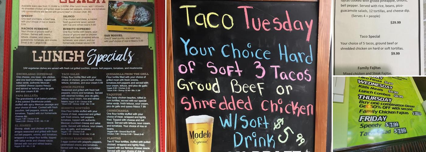 Tello's Mexican Grill Menu