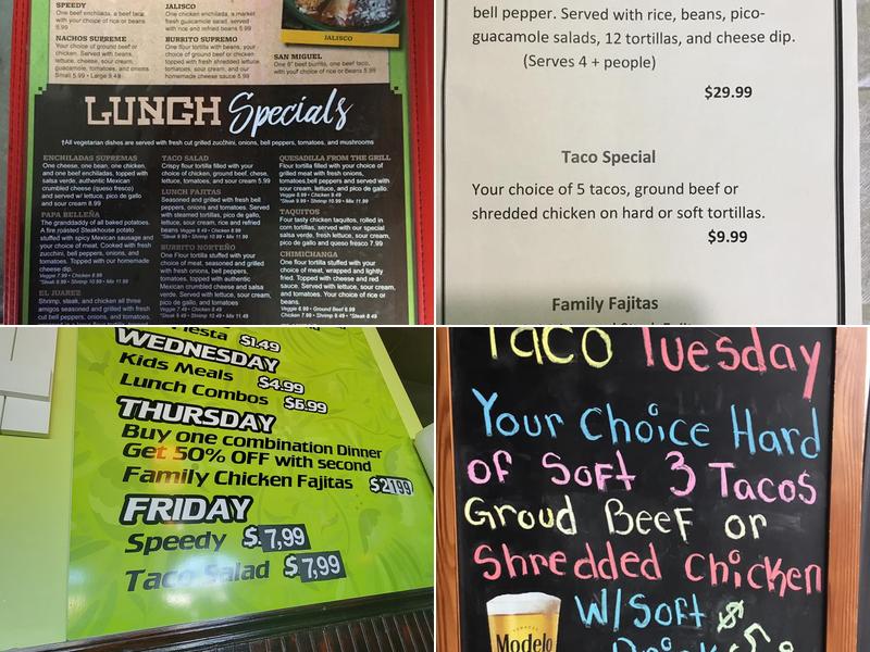 Tello's Mexican Grill Menu