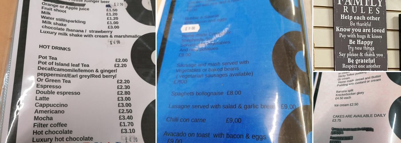 Carnaby Diner and Bowie's Bar Menu