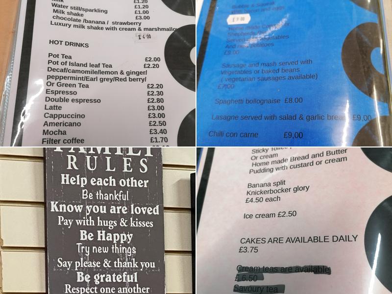 Carnaby Diner and Bowie's Bar Menu