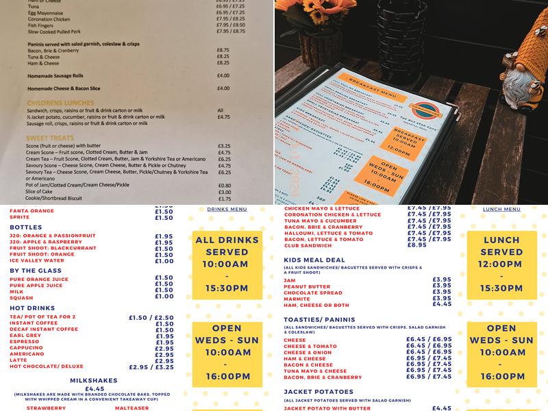 Bus Stop Cafe Menu