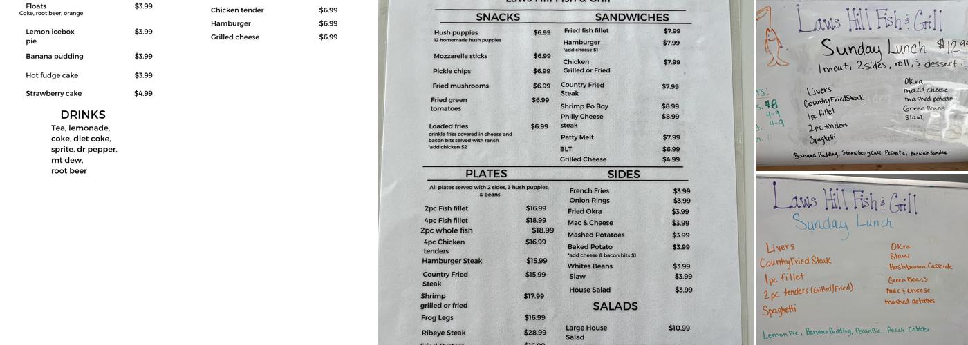 Laws Hill Fish & Grill Menu