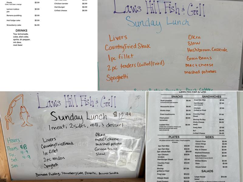 Laws Hill Fish & Grill Menu