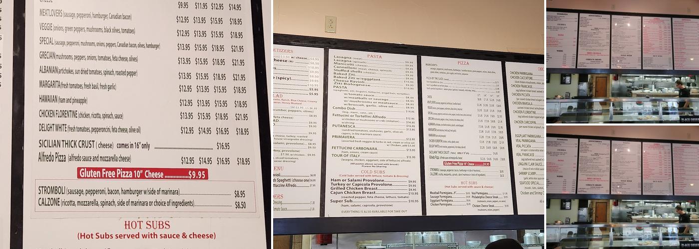 Joe's Pizza Pasta & Subs Menu