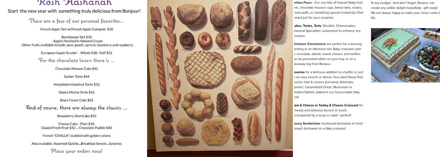 Bonjour Menu