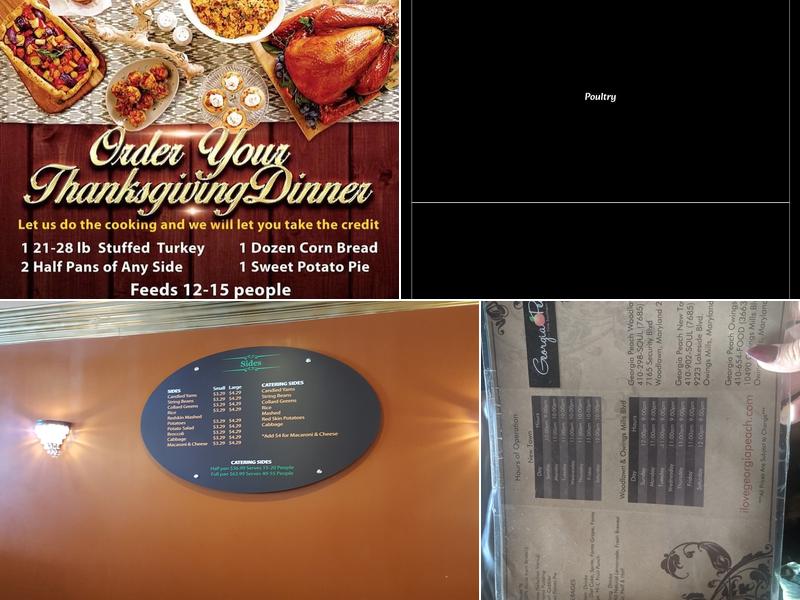 Georgia Peach Menu