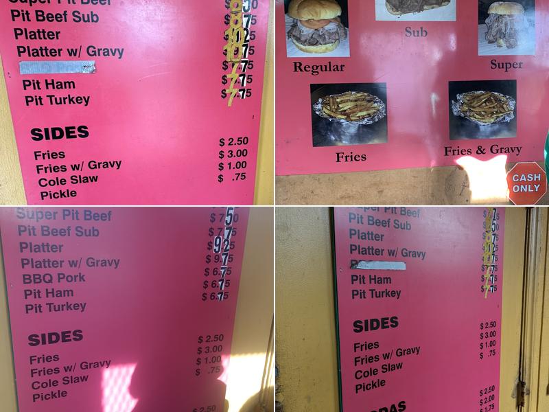 Pioneer Pit Beef Menu
