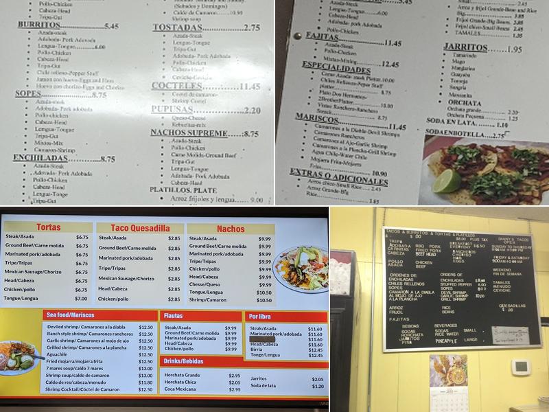 Dos Hermanos Menu