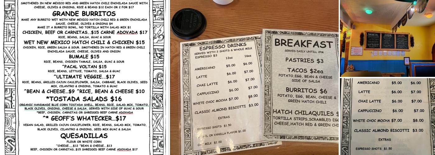 The Taco Shoppe Menu