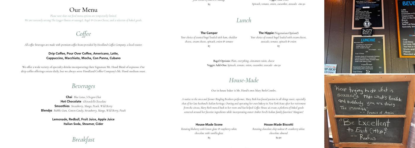 Coffee House 26 Menu