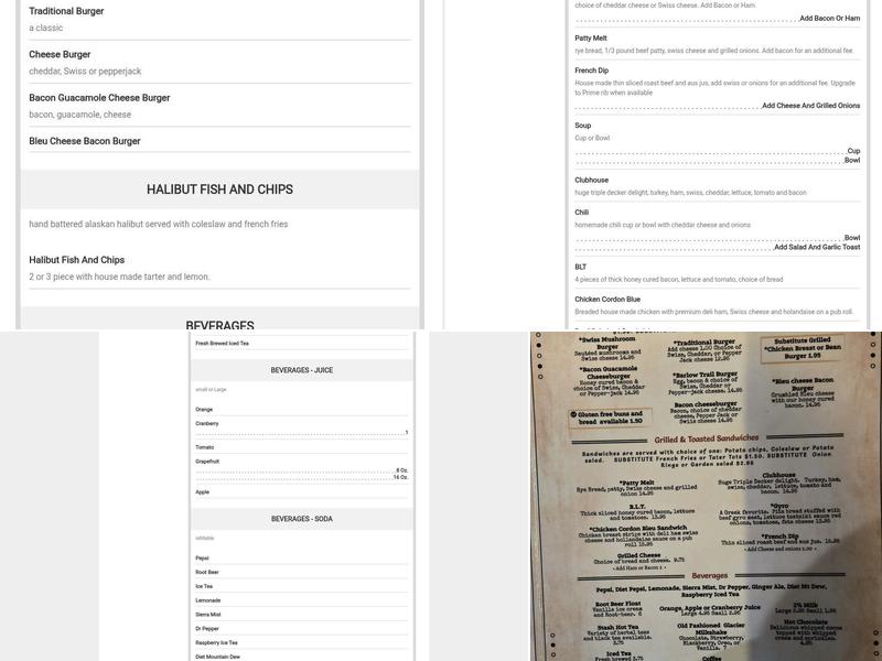 Barlow Trail Roadhouse Menu