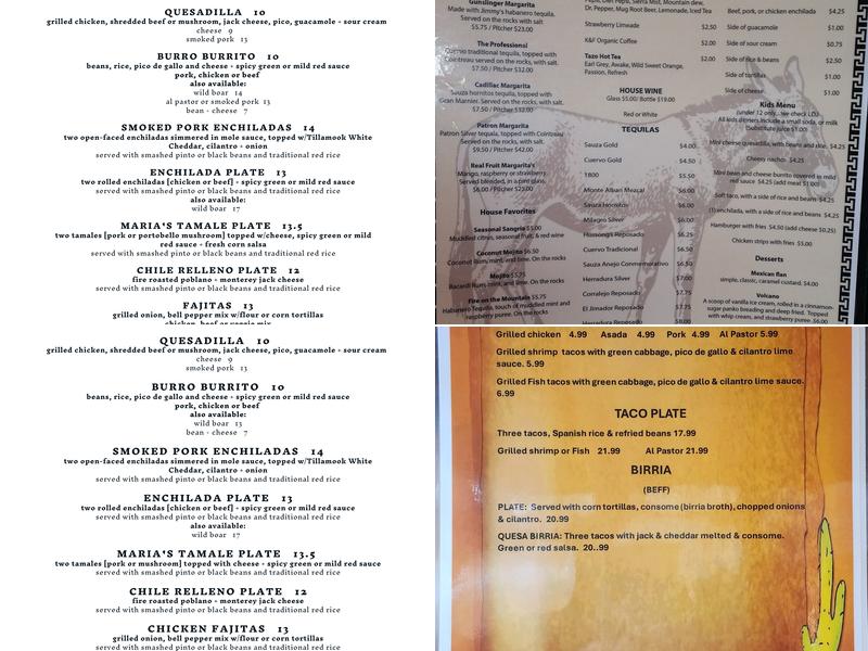 El Burro Loco con sabor a jalisco... Menu