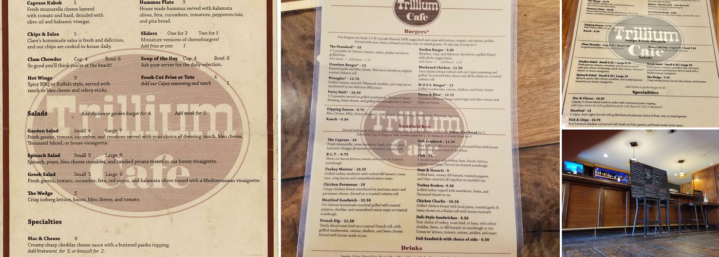 Trillium Café Menu