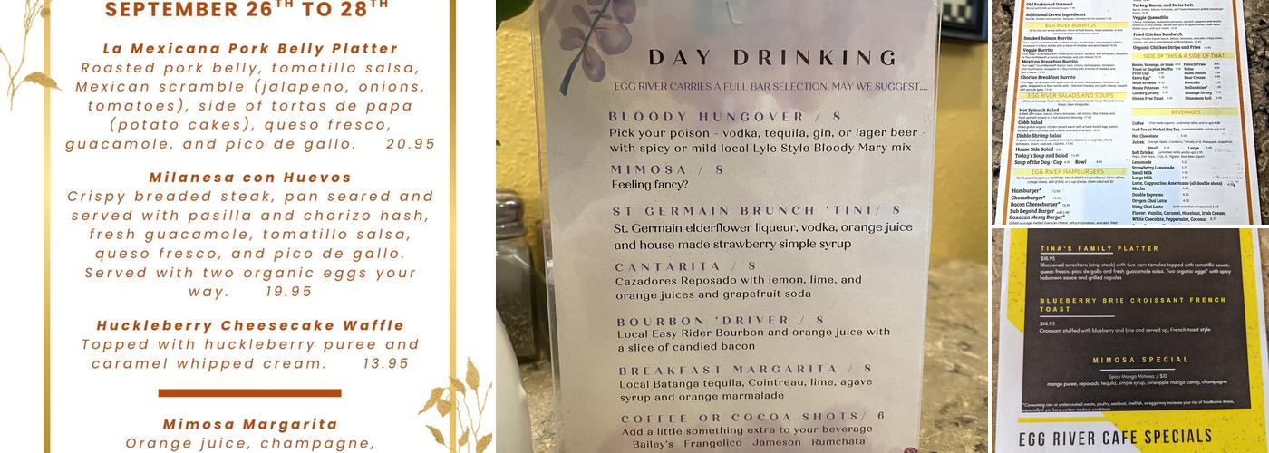 Egg River Café Menu