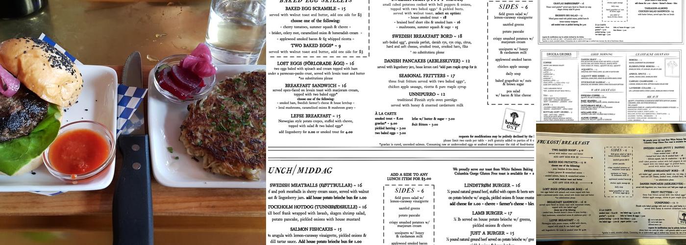 Broder Øst Menu