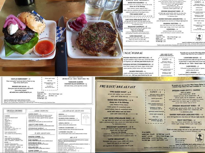 Broder Øst Menu