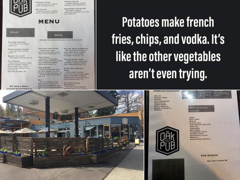 Oak St Pub Menu