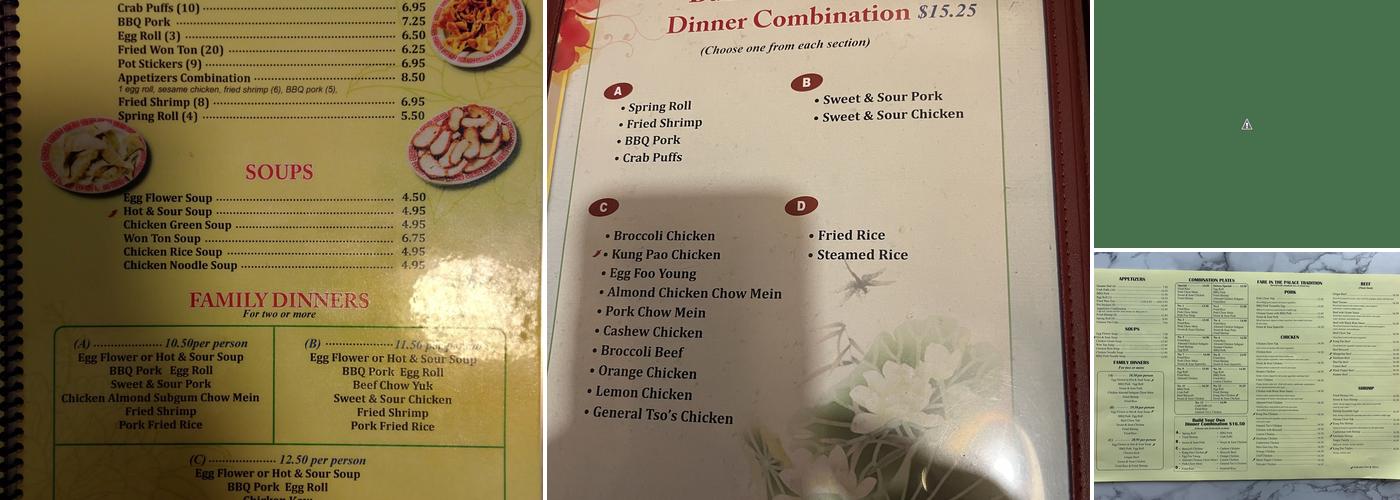 Orient Cafe Menu