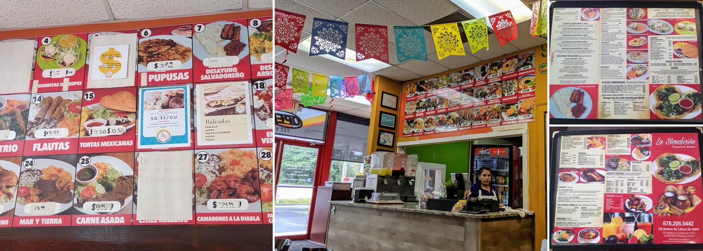 La Bendicion Bakery y Taqueria Menu