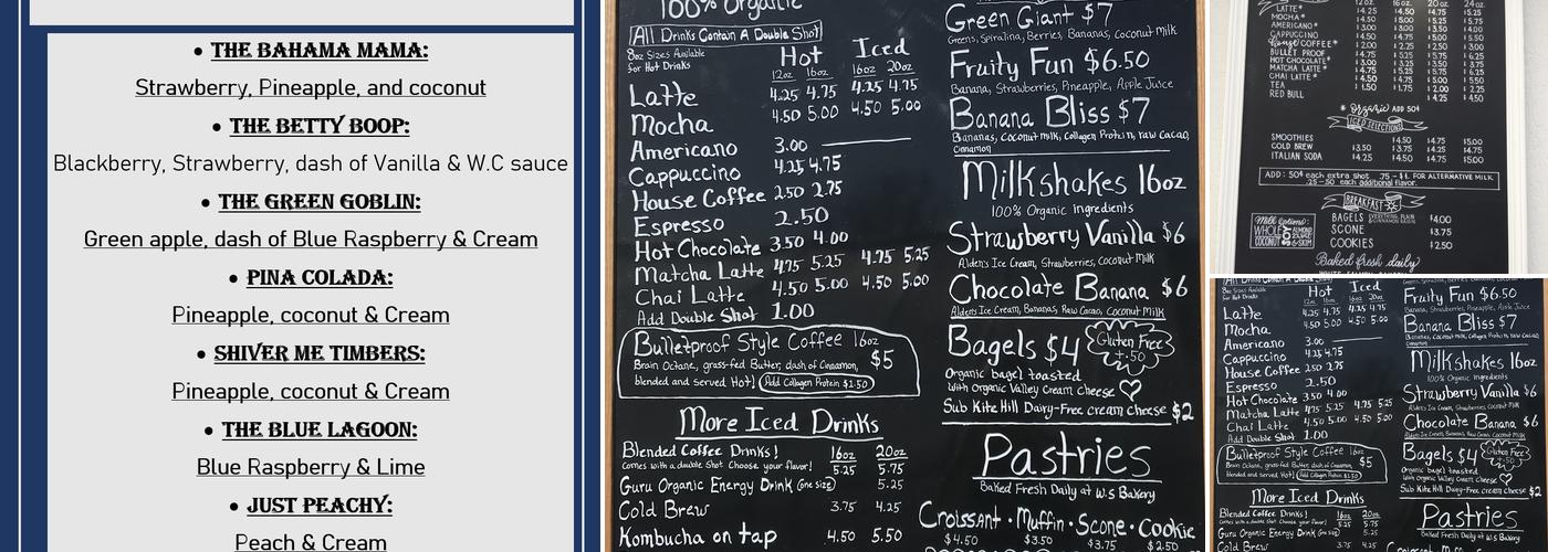 Uplifted Coffee Menu