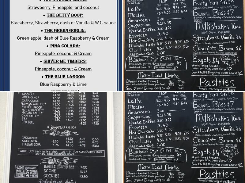 Uplifted Coffee Menu