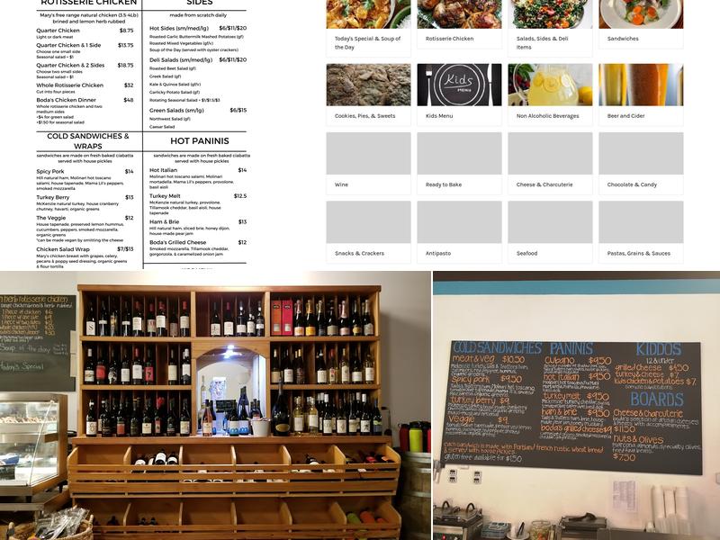 Boda's Kitchen Menu