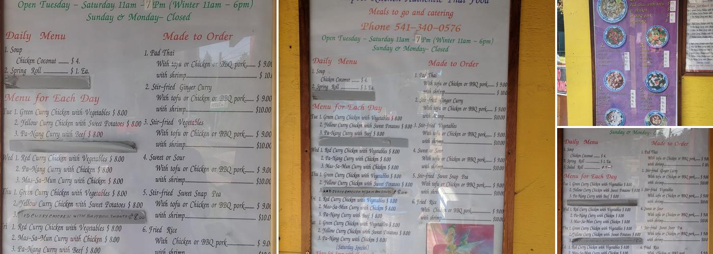 Lampoei's Thai Kitchen Menu