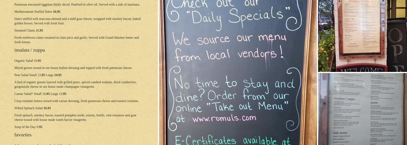 Romuls Menu