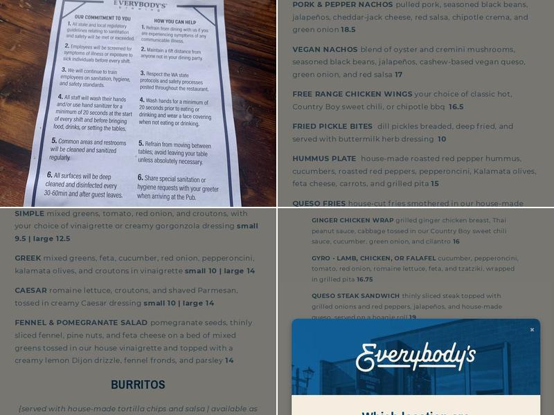 Everybody's Brewing Menu