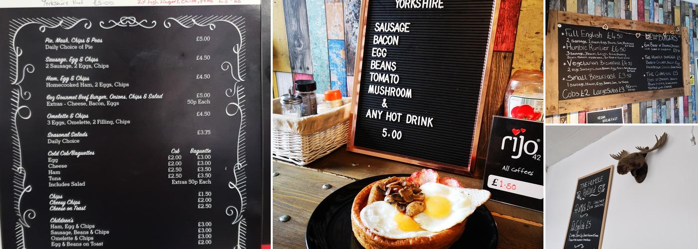 The Humble Rutland Cafe Menu