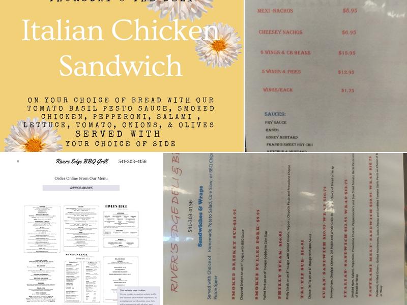 Rivers Edge BBQ Grill Menu