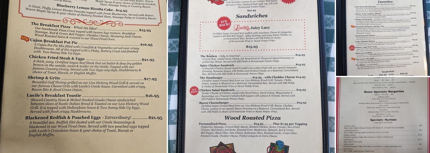 Lucile’s Menu