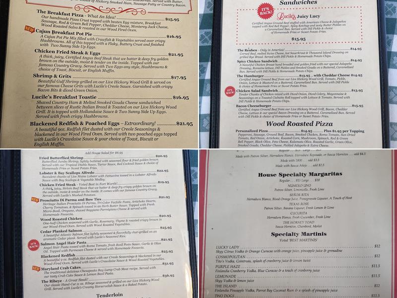 Lucile’s Menu