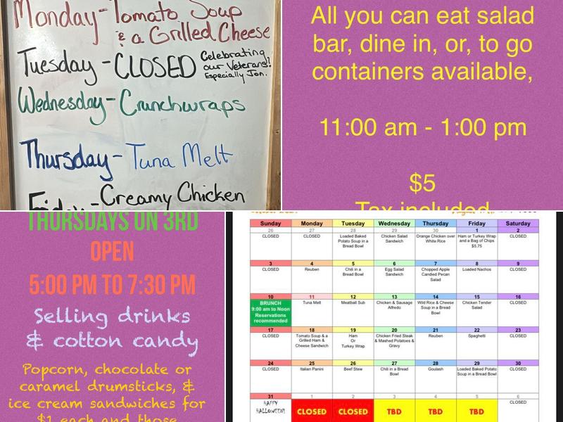 August 17th Gourmet Coffee Shoppe Menu