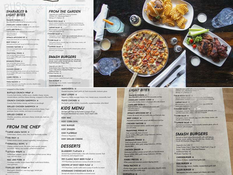 Blue Rock Bar & Grill Menu