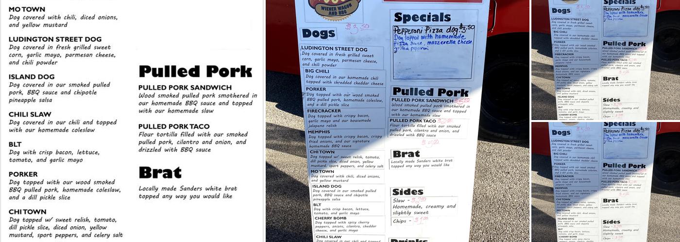 Lakeside Wiener Wagon And BBQ Menu