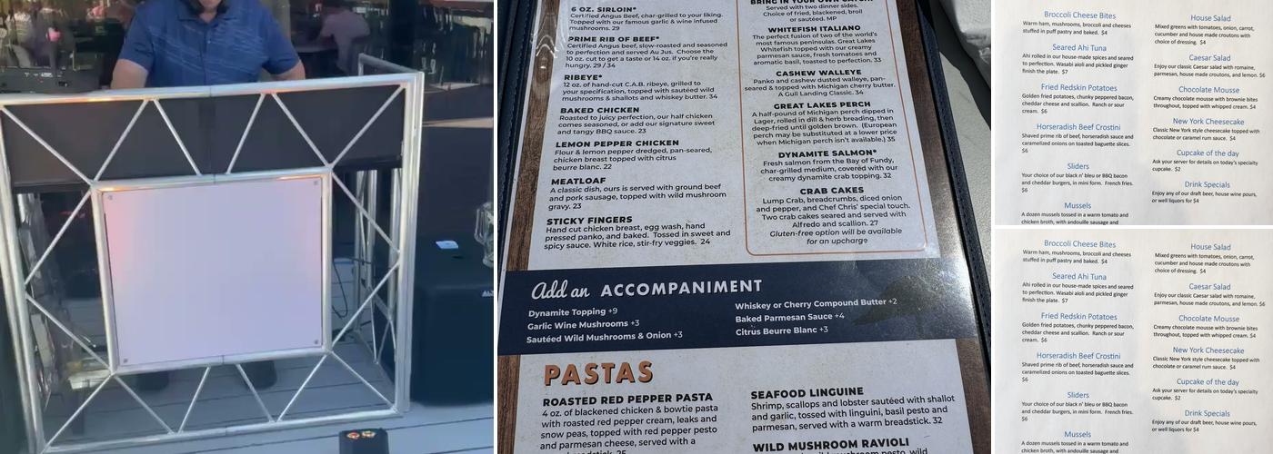 Gull Landing Menu