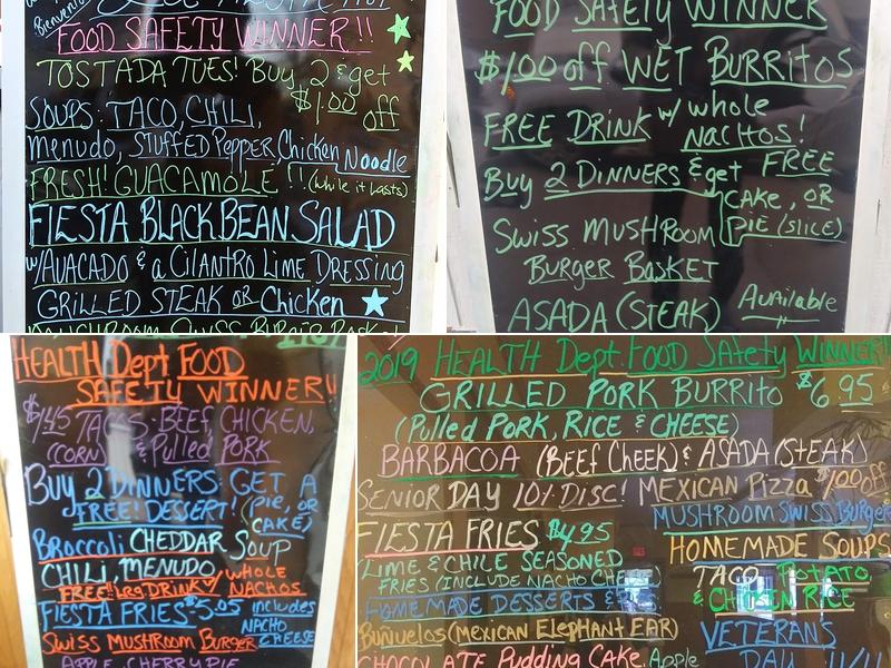 La Fiesta Menu